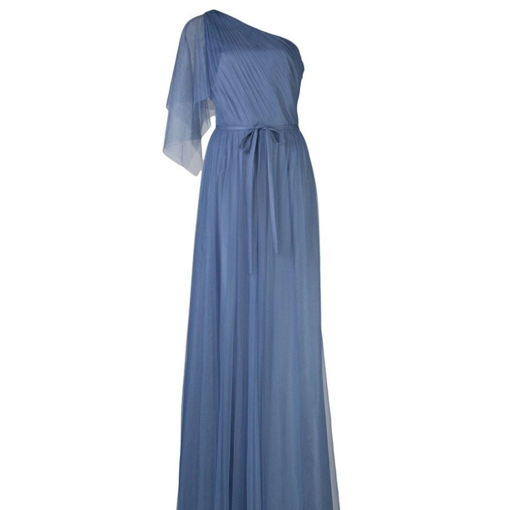 Marchesa Slate Blue Tulle Gown